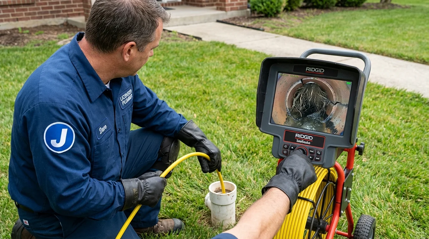 Sewer camera inspection being performed by Johns Plumbing LLC in Colstrip