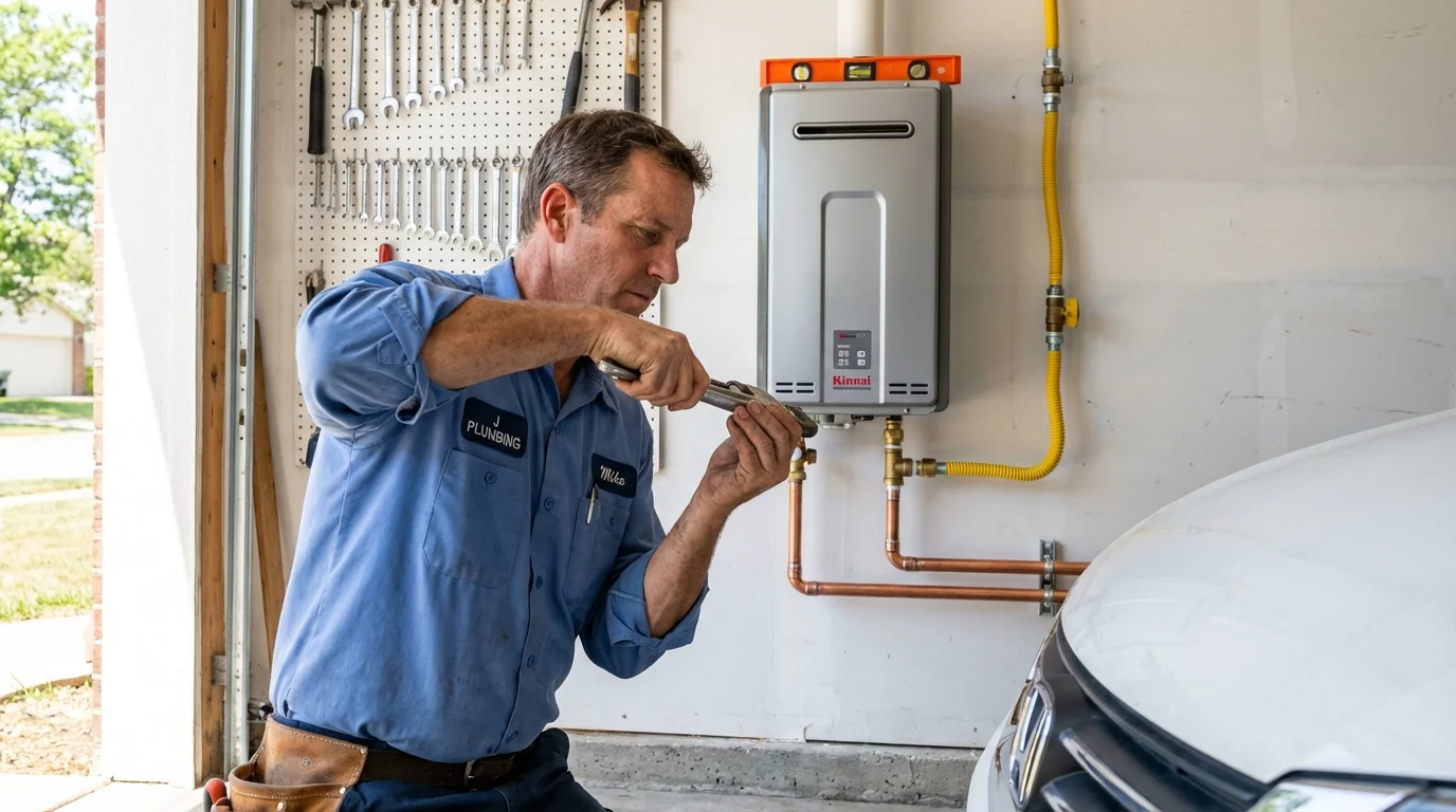 Tankless water heater installation by a Johns Plumbing LLC plumber in Colstrip